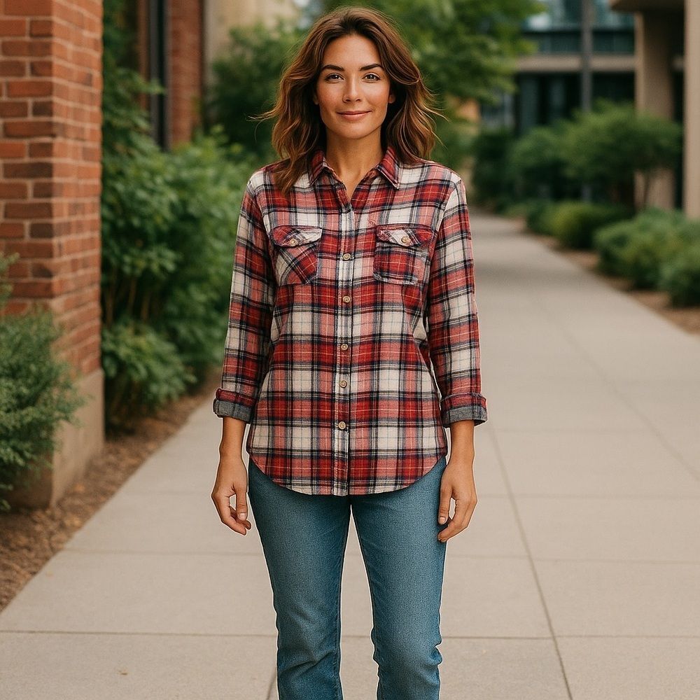 Jachs Girlfriend Bea Flannel Shirt Sz XXL